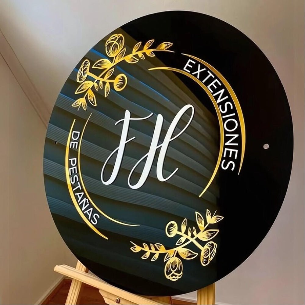 Extensiones, De Pestanas Acrylic Business Logo Sign - Shineneon