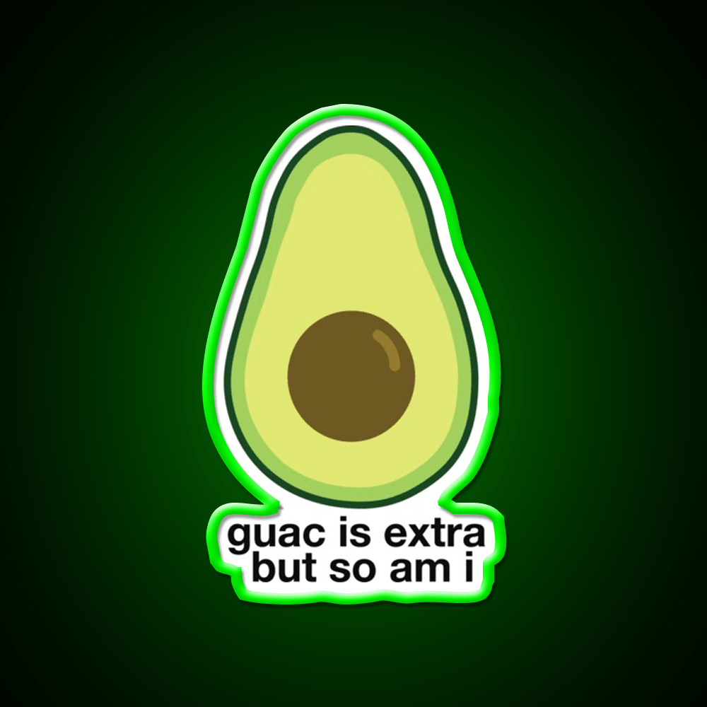 Extra Avocado Fast Food Led Neon Sign For Burger Place Rgb Color - Shineneon