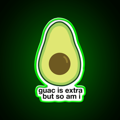Extra Avocado Fast Food Led Neon Sign For Burger Place Rgb Color - Shineneon