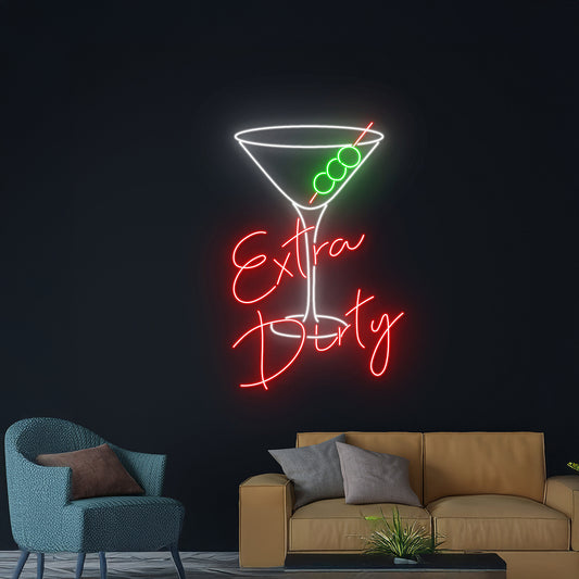 Extra Dirty Martini Led Sign