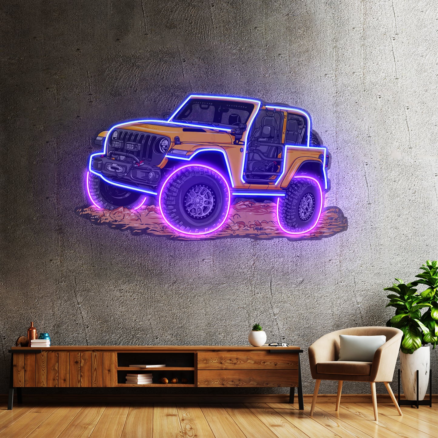 Extreme Blue Off Road Led Neon Sign Light Custom Led Signs