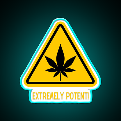 Extremely Potent Warning Canna Culture Green Leaf Led Neon Sign Rgb Color - Size and dimension reference