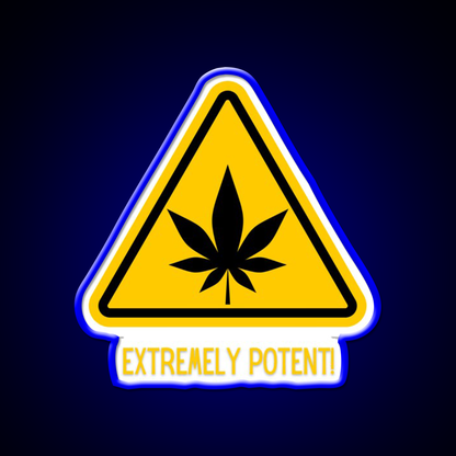 Extremely Potent Warning Canna Culture Green Leaf Led Neon Sign Rgb Color - LED neon sign view 5