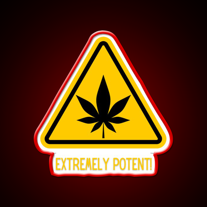 Extremely Potent Warning Canna Culture Green Leaf Led Neon Sign Rgb Color - LED neon sign view 10