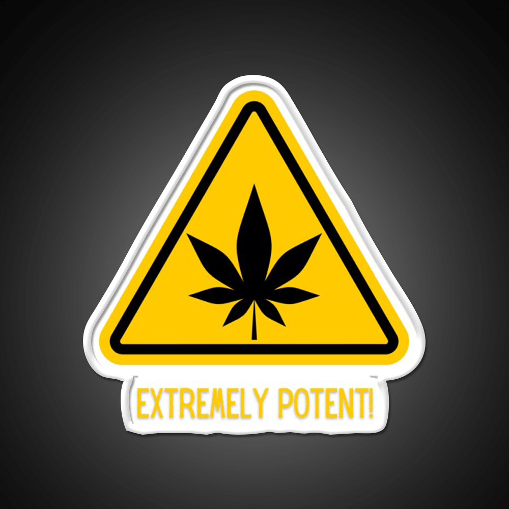 Extremely Potent Warning Canna Culture Green Leaf Led Neon Sign Rgb Color - Shineneon