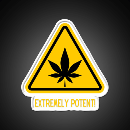 Extremely Potent Warning Canna Culture Green Leaf Led Neon Sign Rgb Color - Shineneon