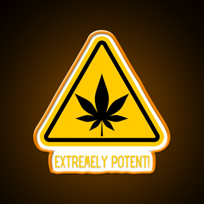 Extremely Potent Warning Canna Culture Green Leaf Led Neon Sign Rgb Color - Shineneon