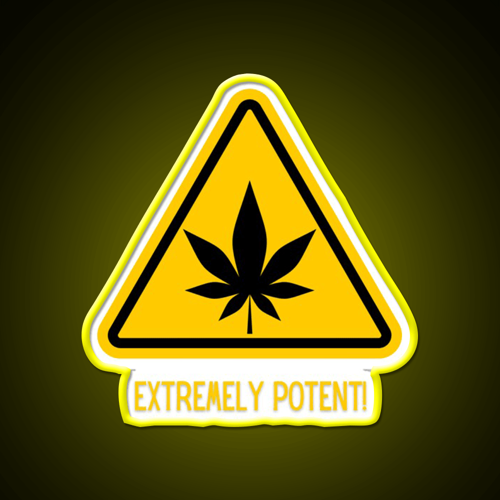 Extremely Potent Warning Canna Culture Green Leaf Led Neon Sign Rgb Color - Shineneon