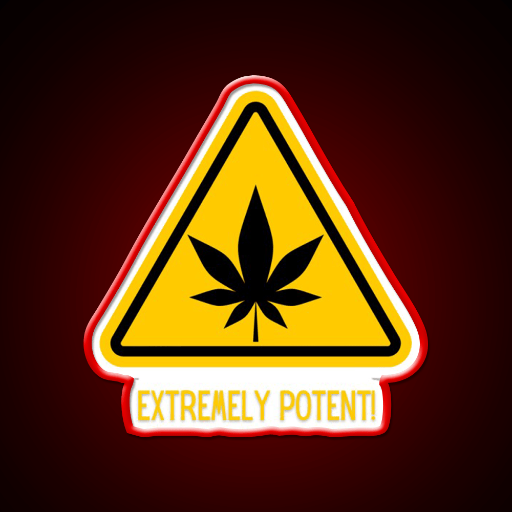 Extremely Potent Warning Canna Culture Green Leaf Led Neon Sign Rgb Color - Shineneon