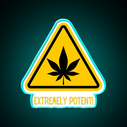 Extremely Potent Warning Canna Culture Green Leaf Led Neon Sign Rgb Color - Shineneon
