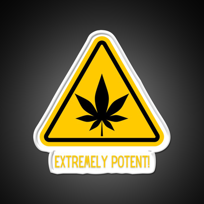 Extremely Potent Warning Canna Culture Green Leaf Led Neon Sign Rgb Color - LED neon sign view 11