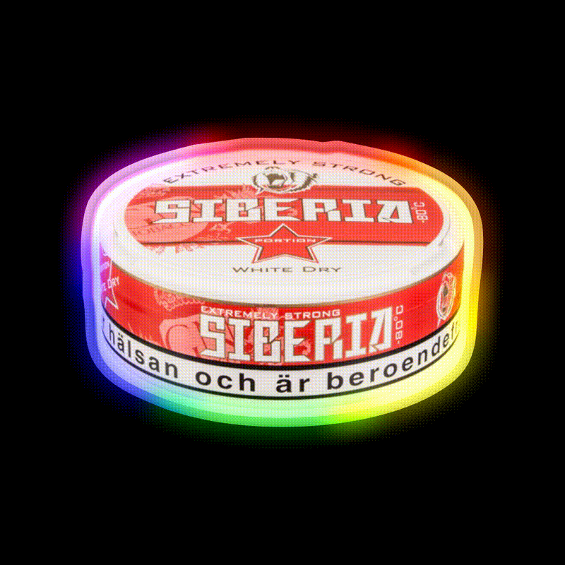 Extremely Strong Siberia Snus Beer Bar Decor Led Neon Sign Rgb Color - LED neon sign close-up detail