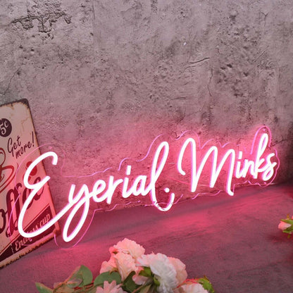 Eyerial Minks Red Led Neon Sign - Shineneon