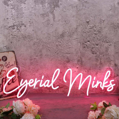 Eyerial Minks Red Led Neon Sign - Shineneon