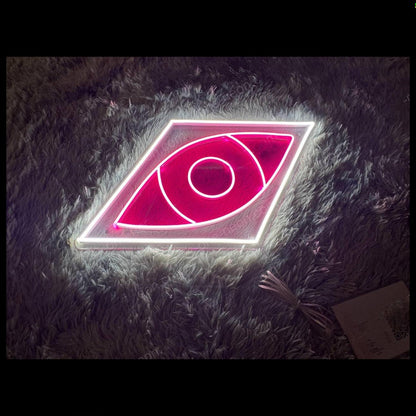 Eyes Compass White-Pink Mystic Led Neon Sign For Home Studio Decor | Shineneon