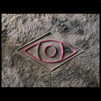 Eyes Compass White-Pink Mystic Led Neon Sign For Home Studio Decor | Shineneon