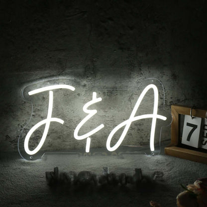 F And A White Neon Sign | Shineneon