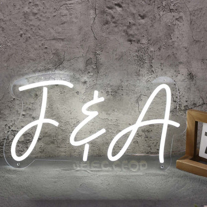 F And A White Neon Sign | Shineneon