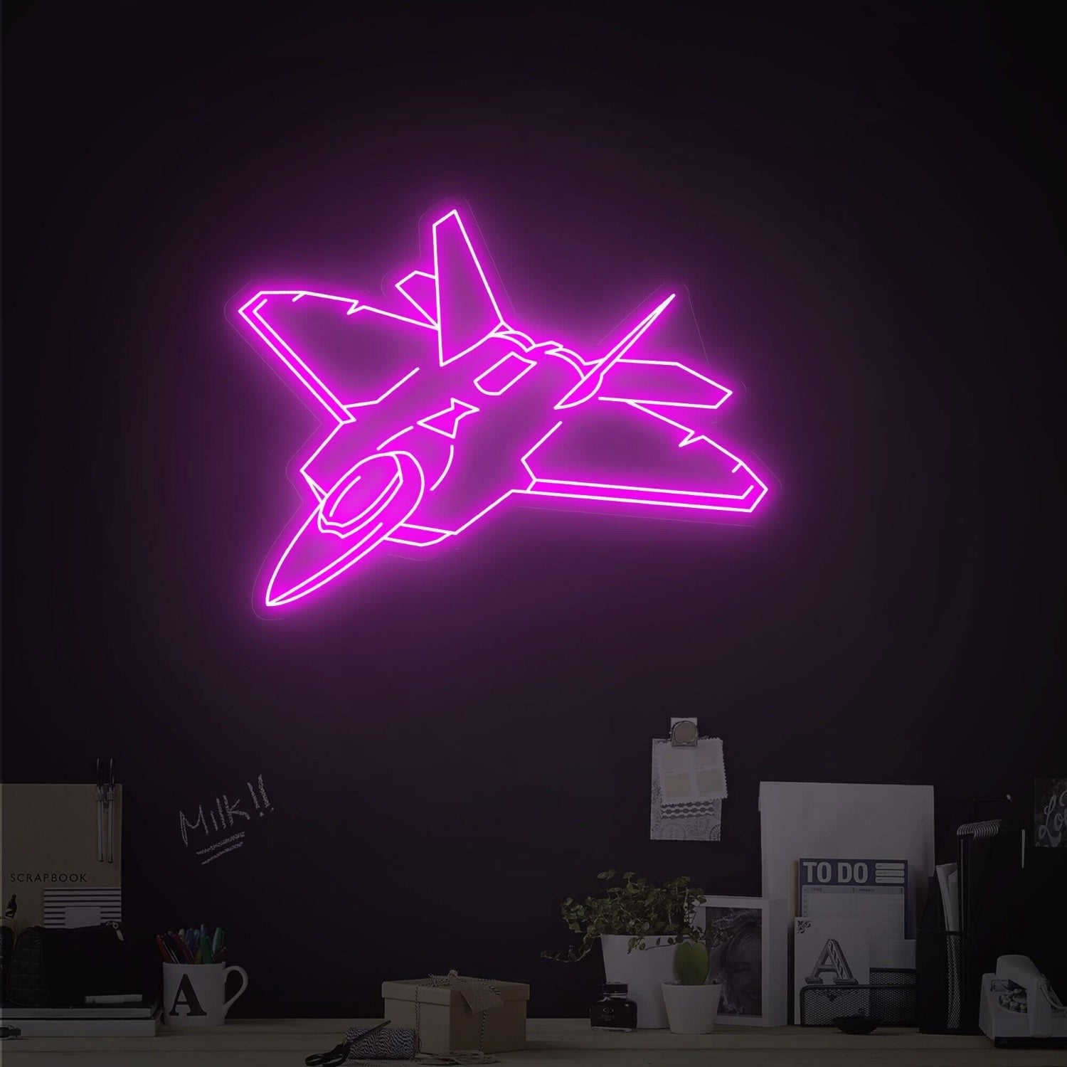 F14 Fighter Led Neon Sign Game Rooms Bars And Wedding - Shineneon