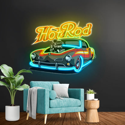 Fabolous Flamming Hotrod Car Led Neon Sign Light Custom Led Signs - Shineneon