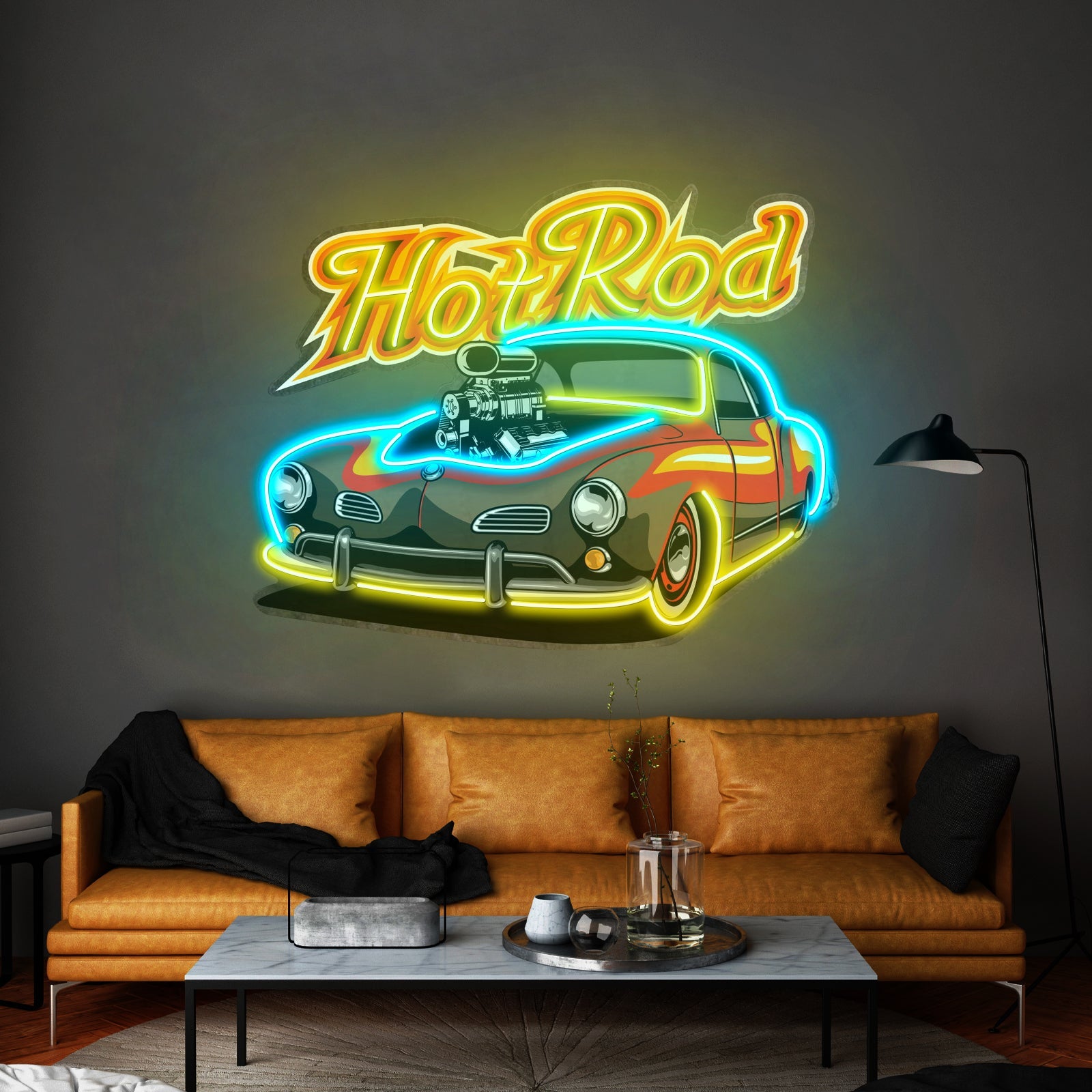 Fabolous Flamming Hotrod Car Led Neon Sign Light Custom Led Signs - Shineneon
