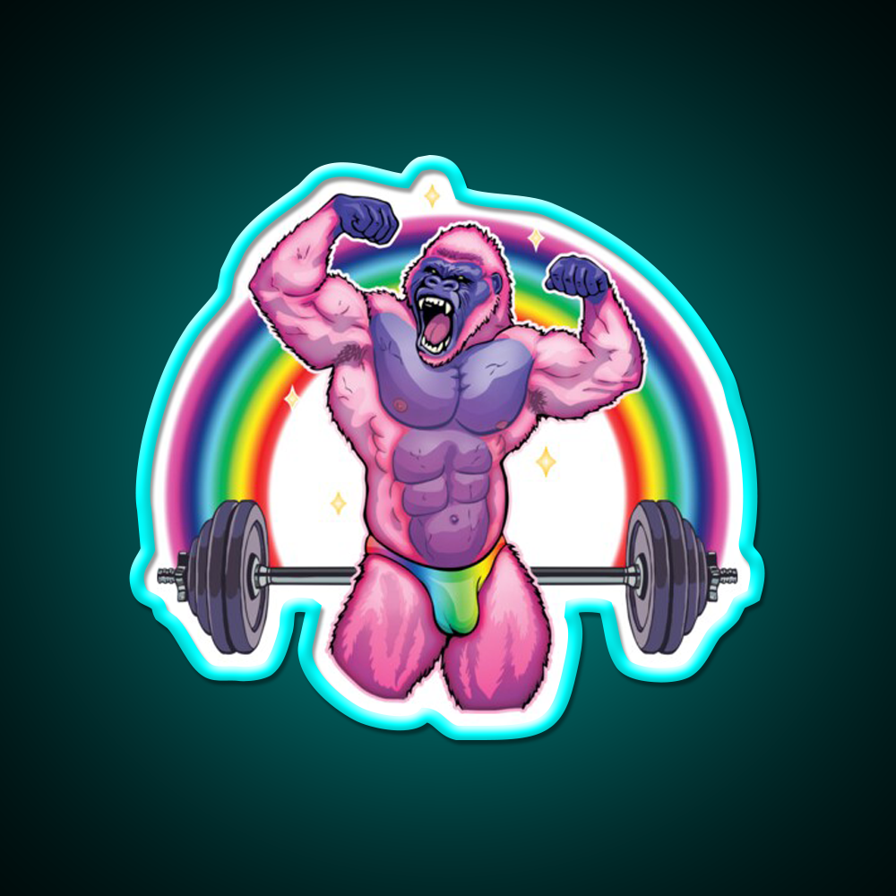 Fabulous Beast Mode Gym Fitness Led Neon Sign Rgb Color - Size and dimension reference