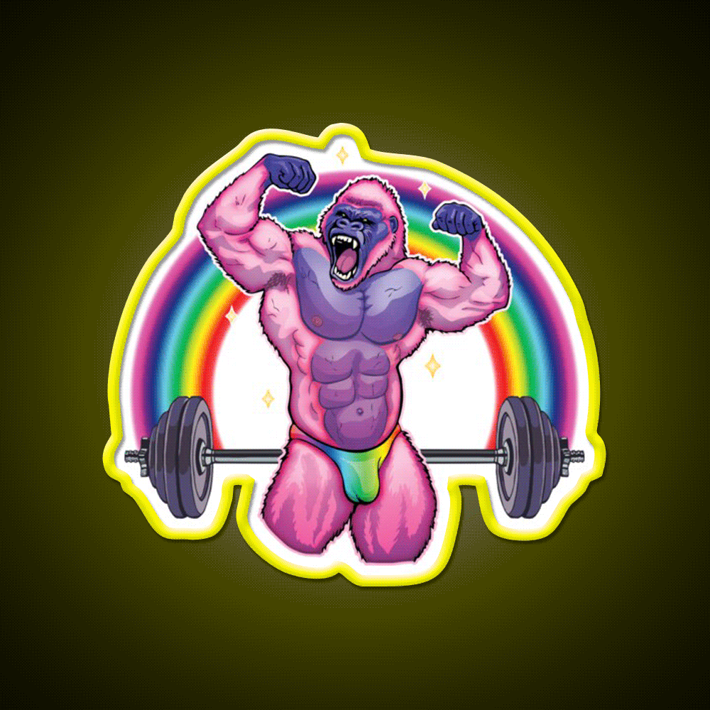 Fabulous Beast Mode Gym Fitness Led Neon Sign Rgb Color - Custom LED neon sign front view