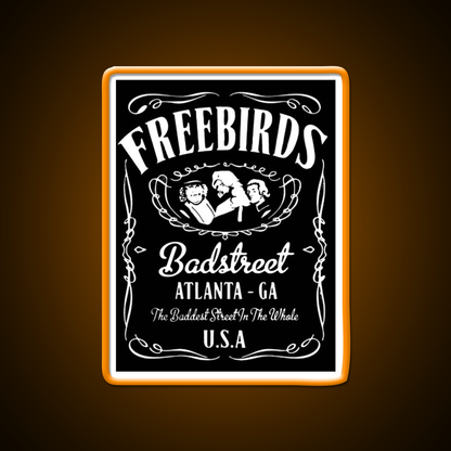 Fabulous Freebirds Whiskey Drink Bar Led Neon Sign Rgb Color