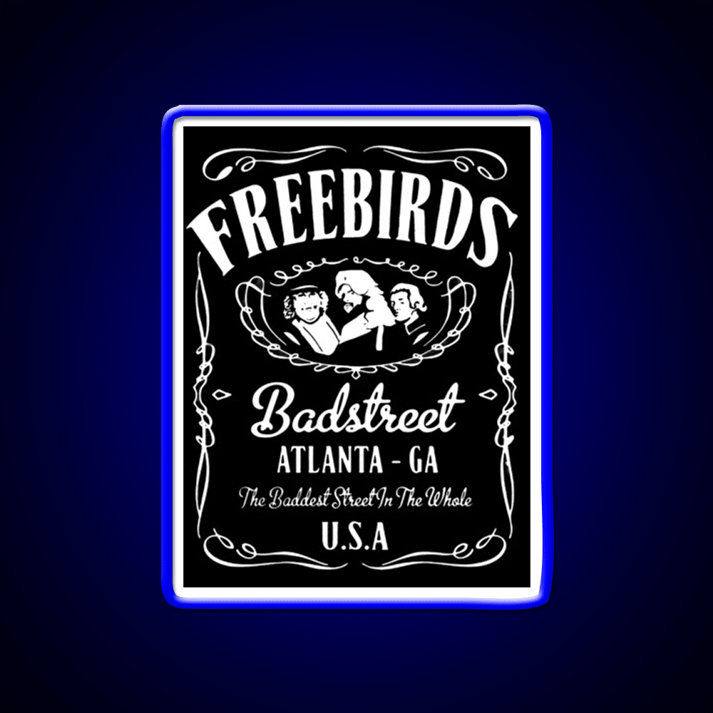 Fabulous Freebirds Whiskey Drink Bar Led Neon Sign Rgb Color - Shineneon