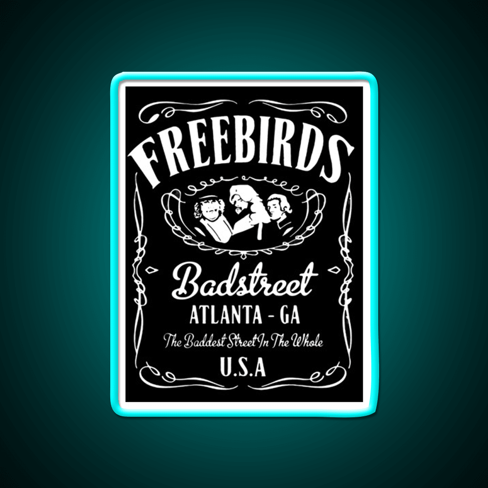 Fabulous Freebirds Whiskey Drink Bar Led Neon Sign Rgb Color - Shineneon