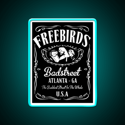 Fabulous Freebirds Whiskey Drink Bar Led Neon Sign Rgb Color - Shineneon