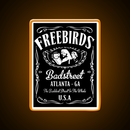 Fabulous Freebirds Whiskey Drink Bar Led Neon Sign Rgb Color - Shineneon