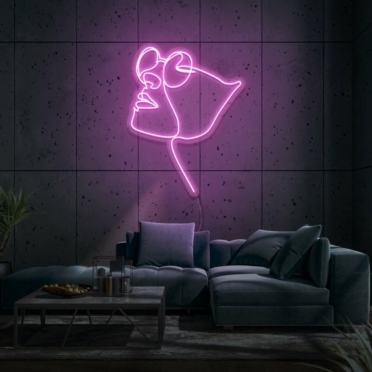 Face With Glasses Led Sign - Shineneon