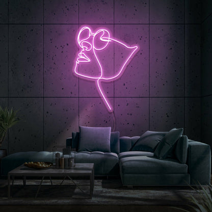 Face With Glasses Led Sign - Shineneon