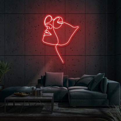Face With Glasses Led Sign - Shineneon