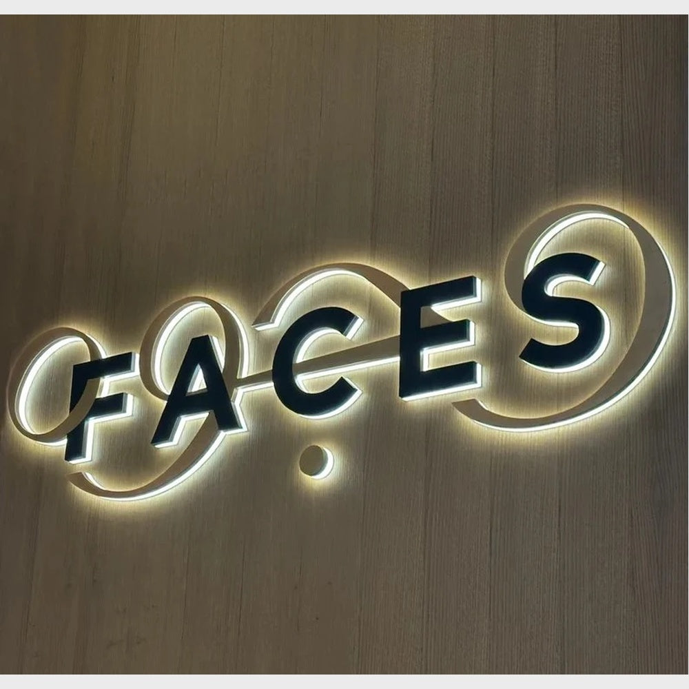 Faces 3D Backlit Channel Letters Led Light Sign