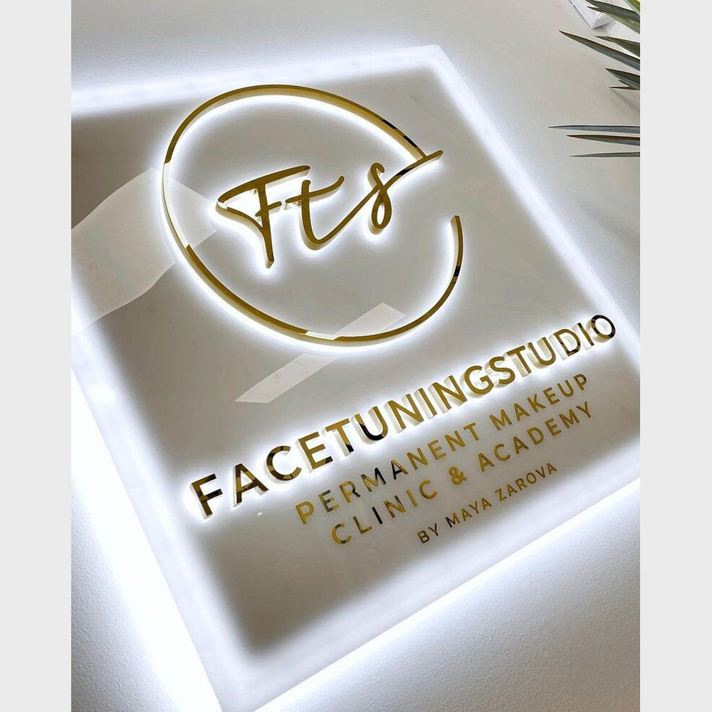 Facetuningstudio 3D Backlit Channel Letters Led Light Sign