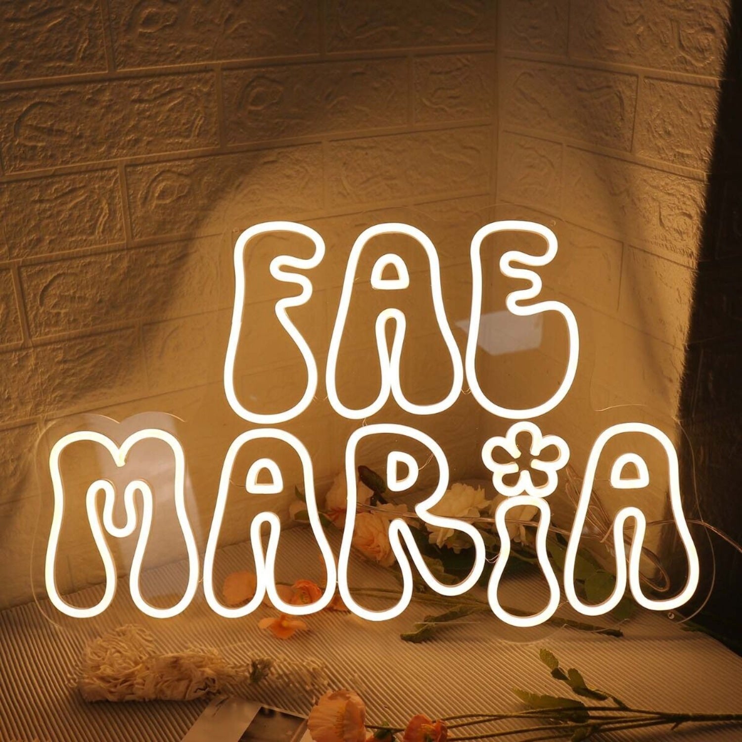 Fae Maria Yellow Led Neon Sign - Shineneon