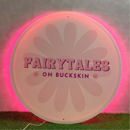 Fairytales On Buckskin Acrylic Business Logo Sign - Shineneon