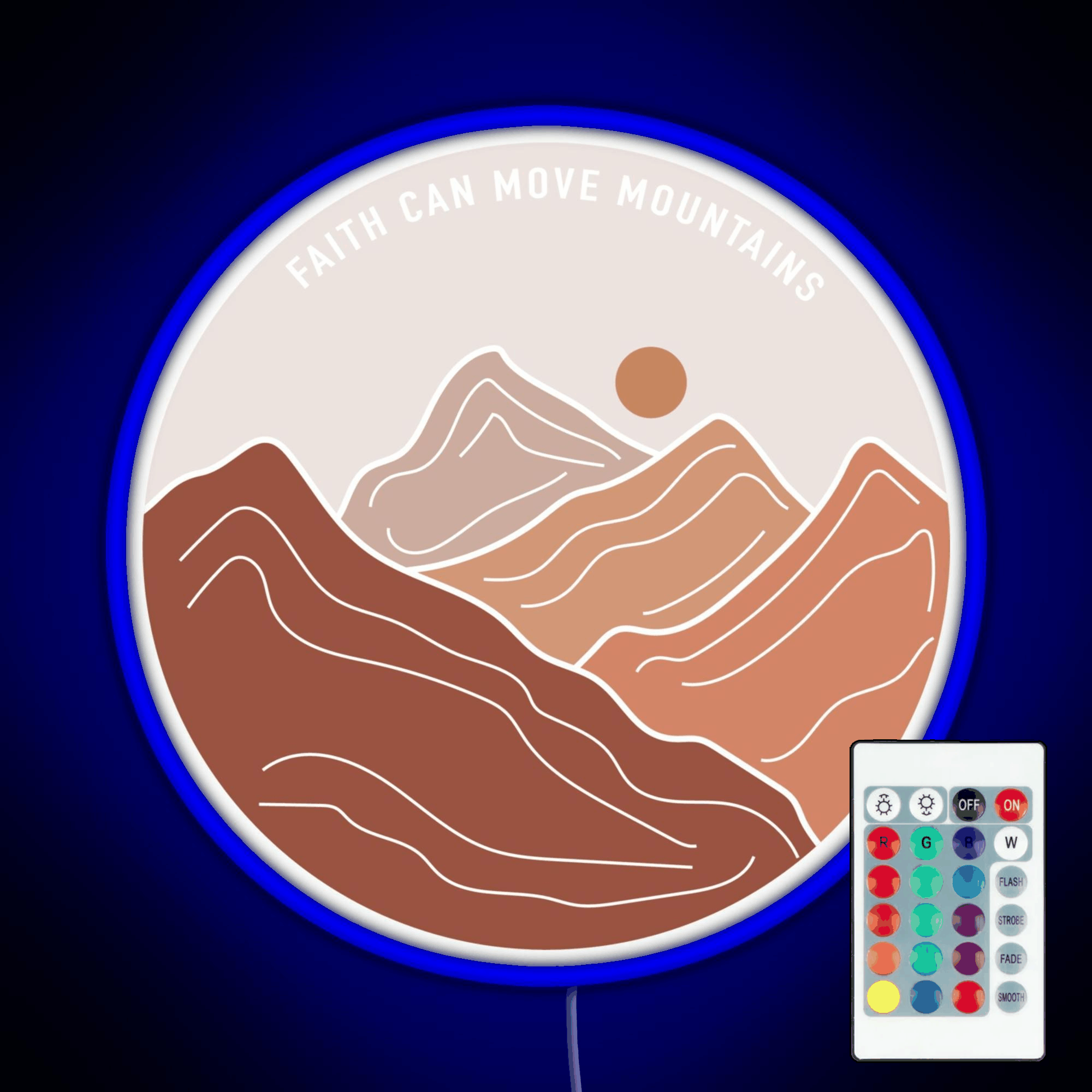 Faith Can Move Mountains Rgb Led Neon Sign Pop Wall Art