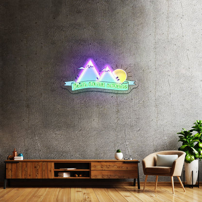 Faith Can Move Mountains With Sun Custom Led Light Signs - Shineneon