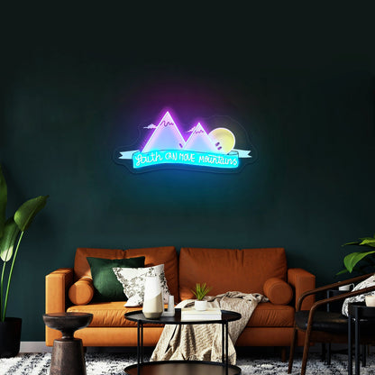 Faith Can Move Mountains With Sun Custom Led Light Signs - Shineneon