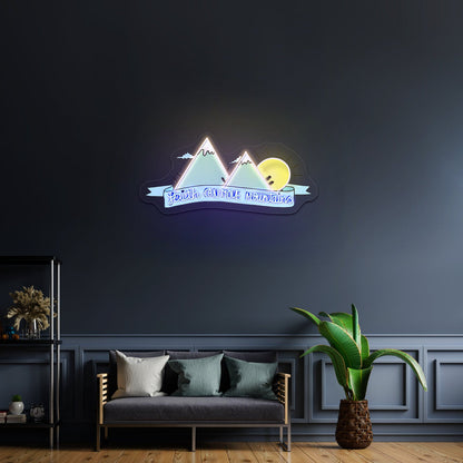 Faith Can Move Mountains With Sun Custom Led Light Signs - Shineneon