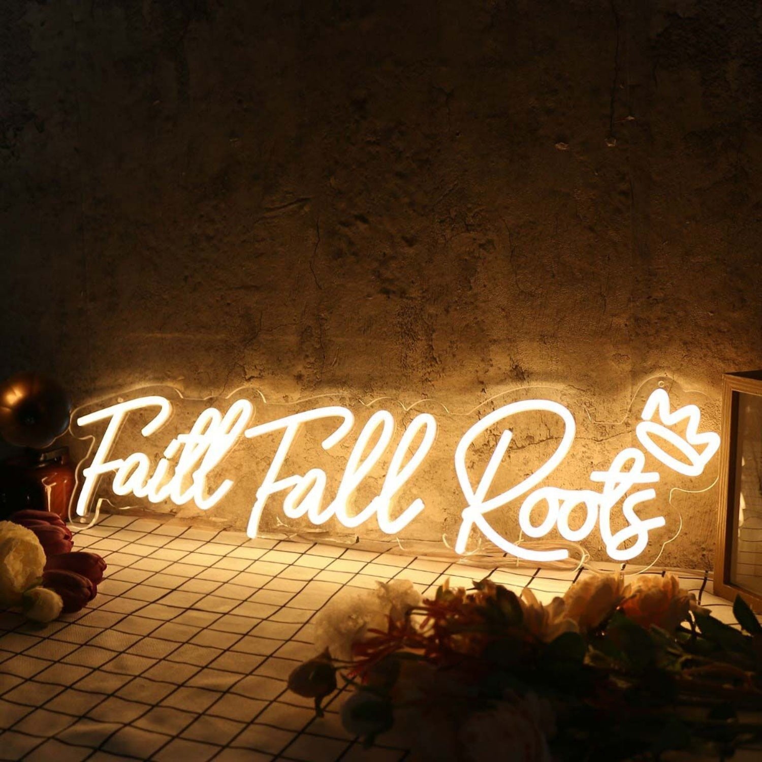 Faith Full Roots Yellow Led Neon Sign - Shineneon