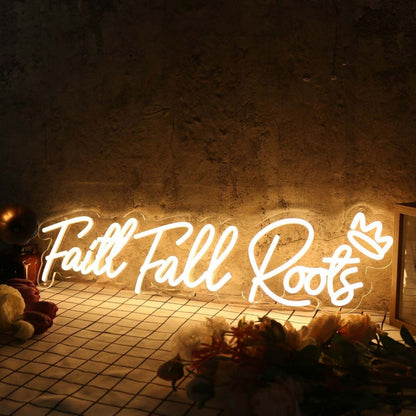 Faith Full Roots Yellow Led Neon Sign - Shineneon