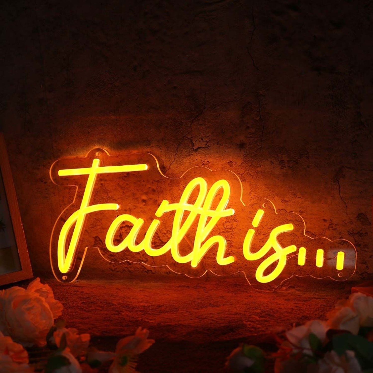 Faith Is Orange Led Neon Sign - Shineneon
