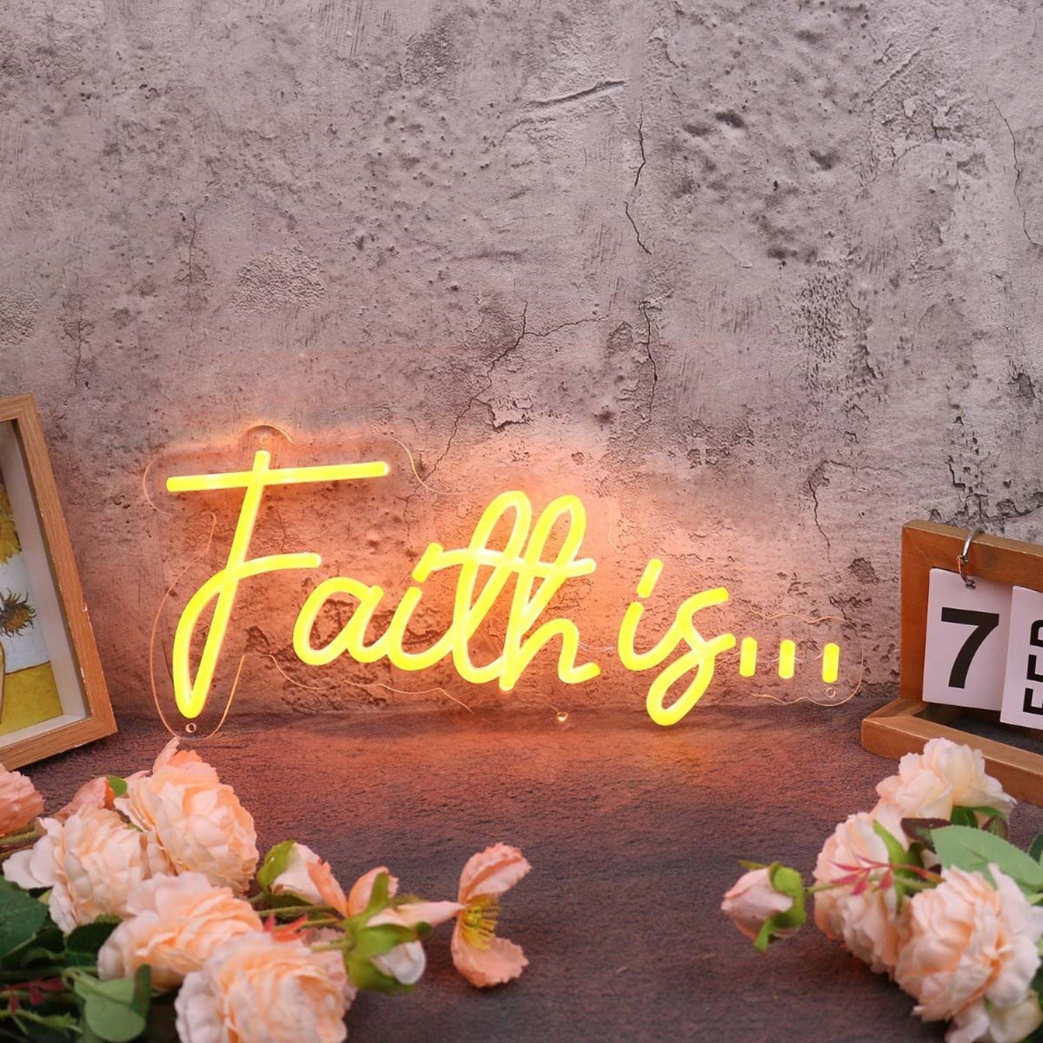 Faith Is Orange Led Neon Sign - Shineneon