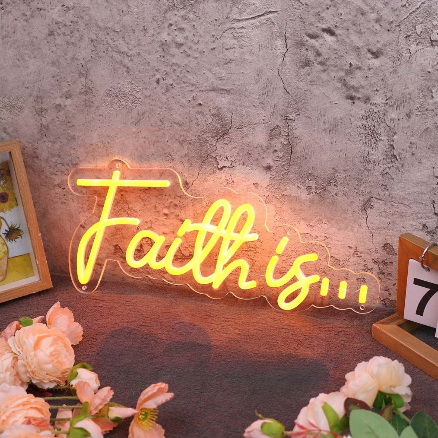 Faith Is Orange Led Neon Sign - Shineneon