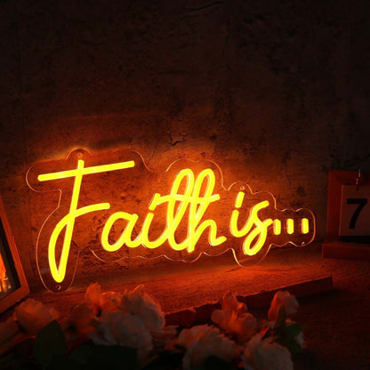 Faith Is Orange Led Neon Sign - Shineneon