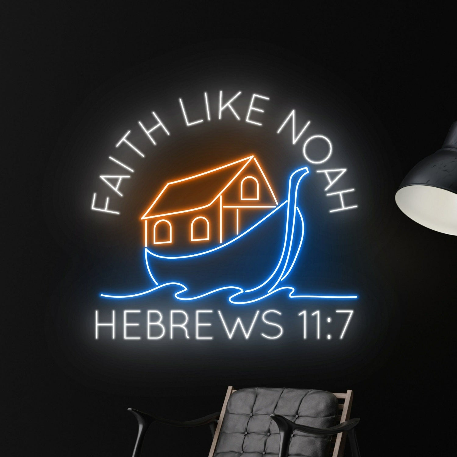 Faith Like Noah Hebrews 117 Led Neon Sign Decor | Shineneon